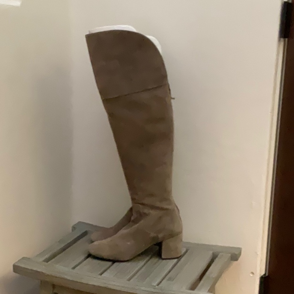 Cole Haan Grand Raina Over-The-Knee Brown 8.5B Suede Boots w/inserts